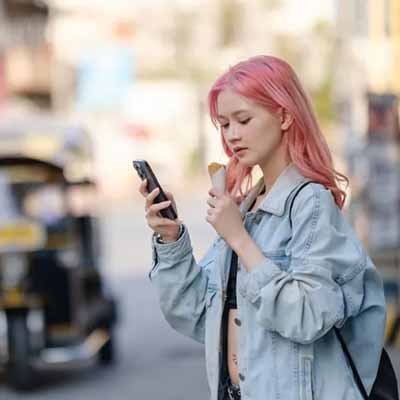 contoh warna rambut pink pastel full