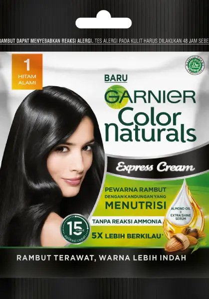 Foto produk Garnier Color Naturals Crème 1 Natural Black salah satu pilihan warna garnier cat rambut