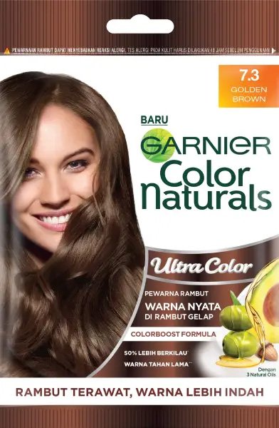 Foto produk Garnier Color Naturals Ultra Color 7.3 Golden Brown salah satu pilihan warna garnier cat rambut