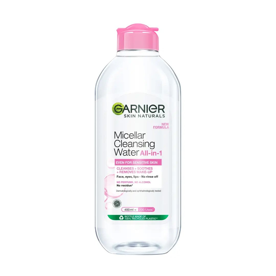 Foto Produk Garnier Micellar Cleansing Water Pink yaitu micellar water untuk kulit sensitif