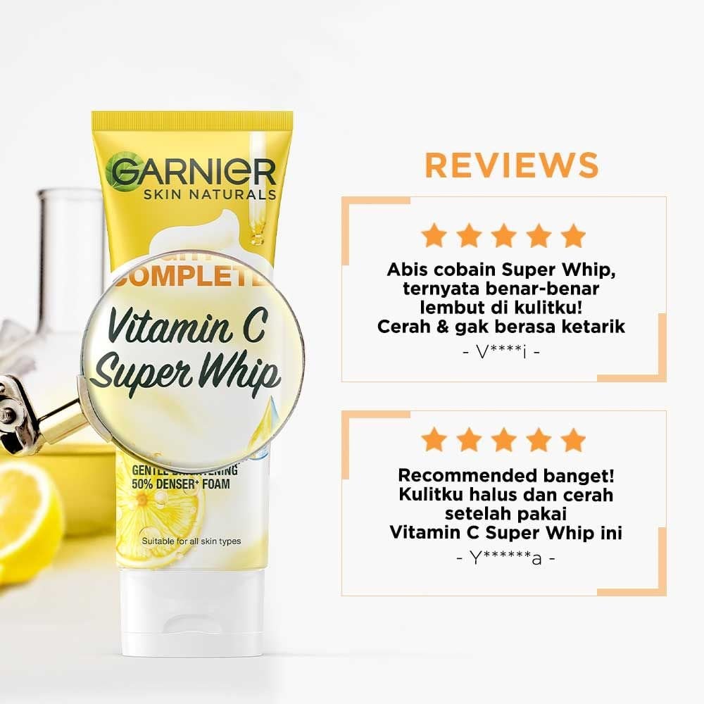 Keunggulan Garnier Bright Complete Vitamin C Super Whip Foam