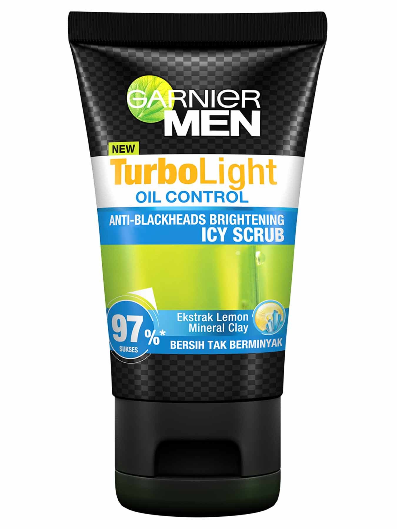 Sabun Wajah Pria Garnier Men Oil Control Icy Scrub