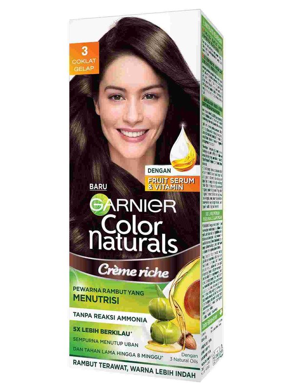 Crème Riche 3 Coklat Kehitaman Color Naturals Garnier