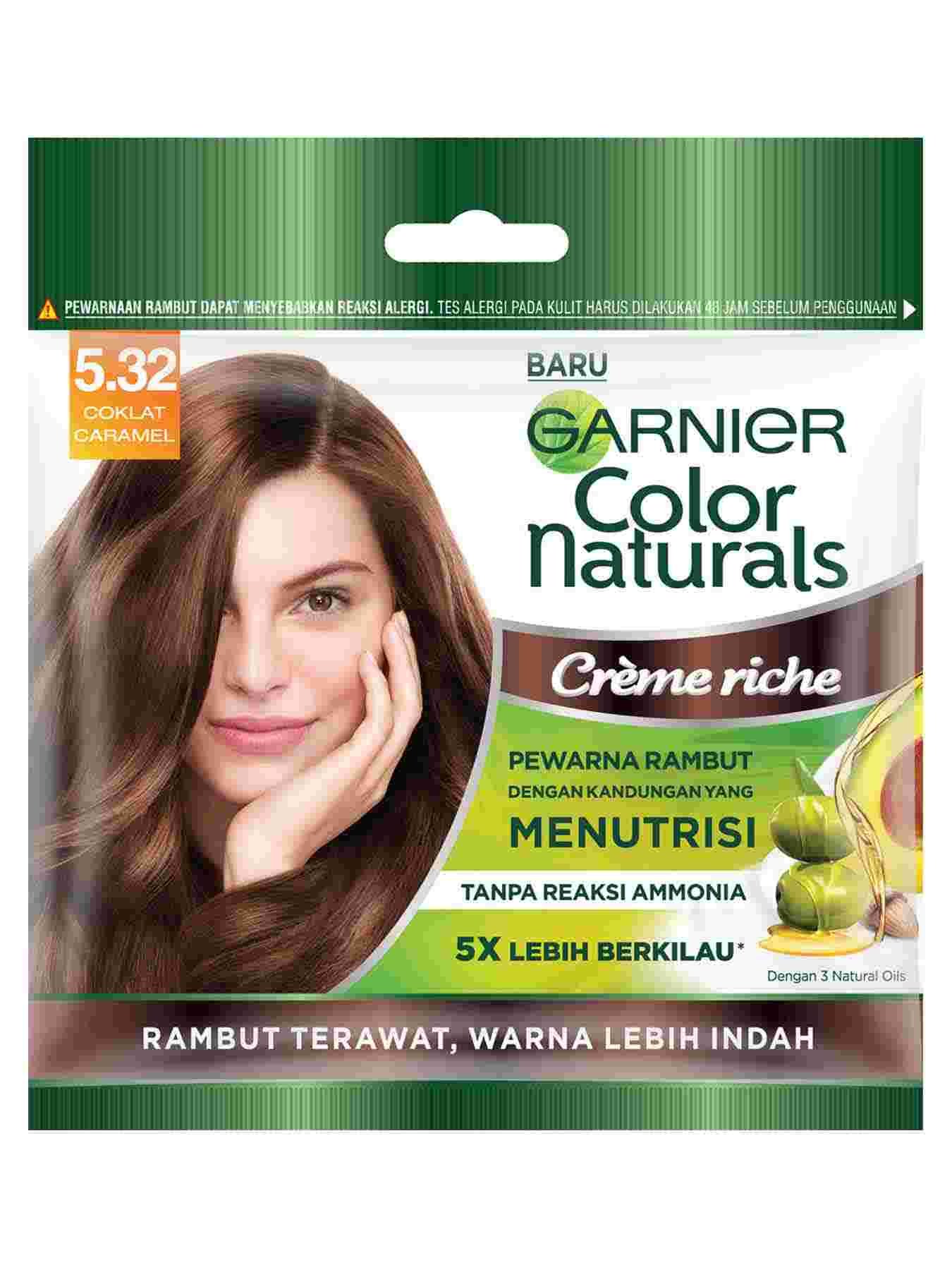 Crème Riche 5.32 Coklat Caramel Color Naturals Garnier