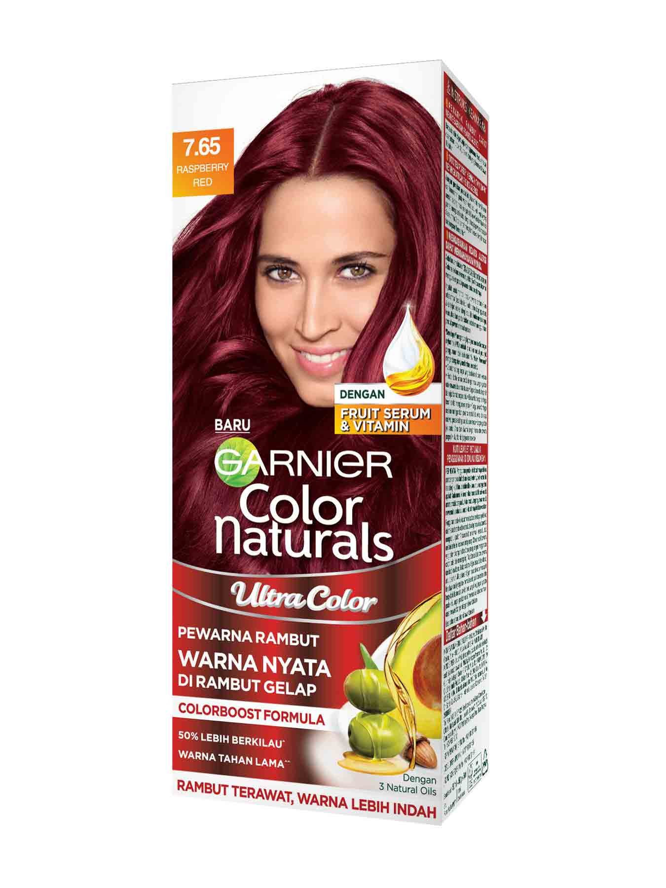 Merah Rangkaian Produk Pewarna Rambut Dengan Varian 
