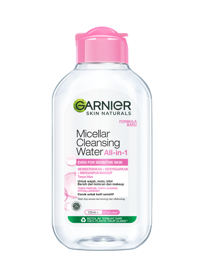 Garnier Micellar Water Sensitive Pink Pembersih Wajah