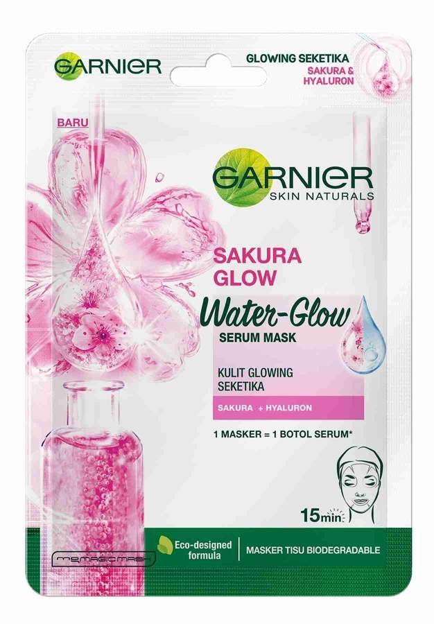 Garnier Masker Serum Mask Sakura Glow untuk Wajah Glowing