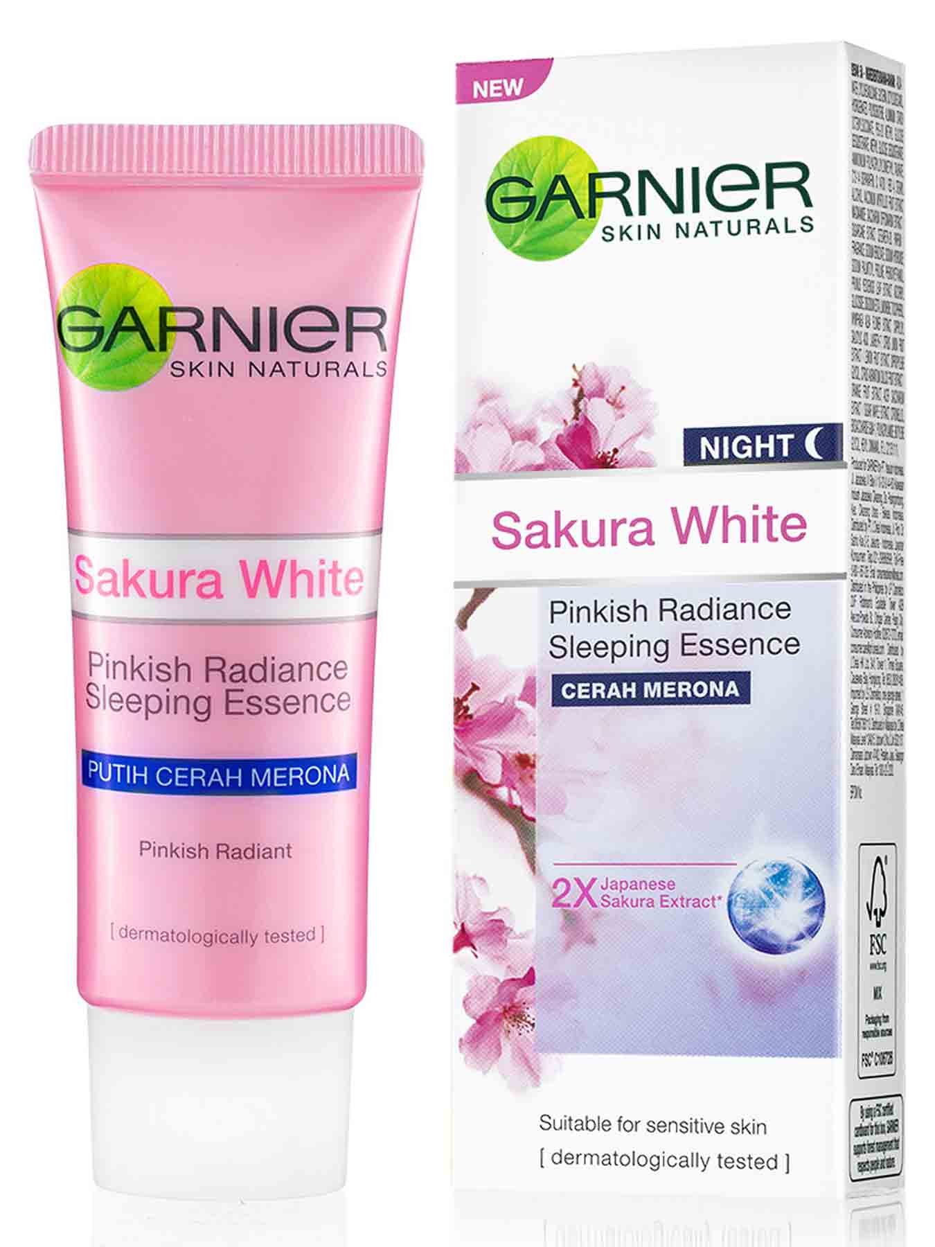 Sakura White Night Cream 20ml Krim Malam Garnier