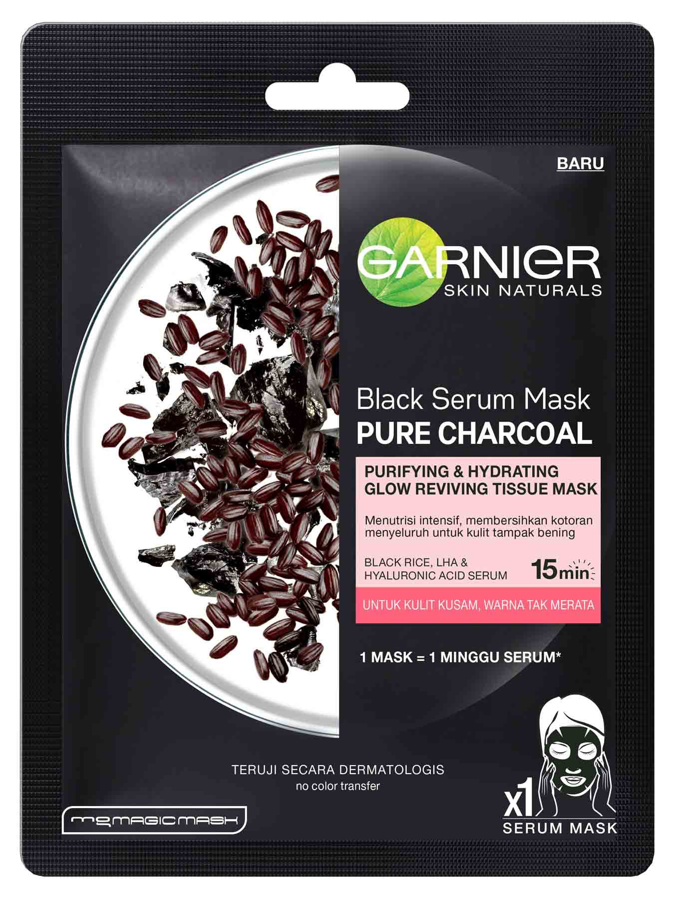Garnier Serum Mask Pure Charcoal Black Rice